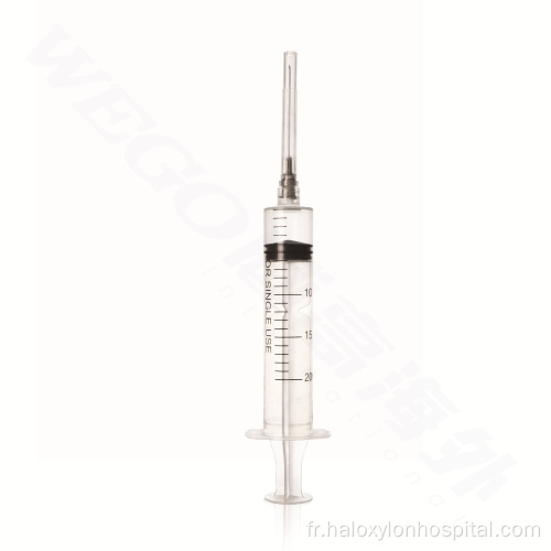 Médical de seringue jetable de 5 ml injectable avec aiguille